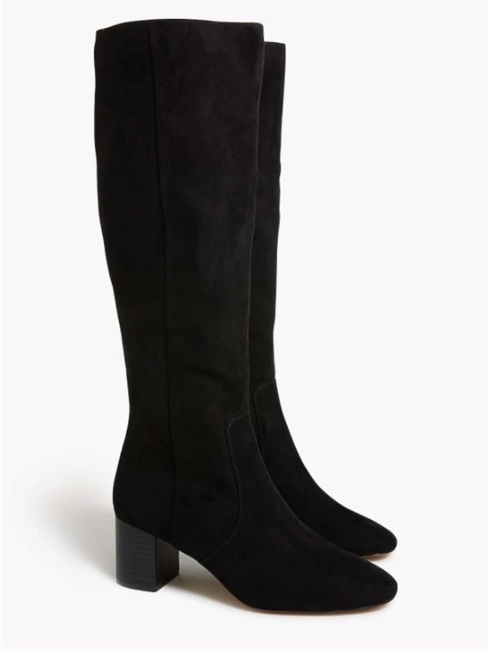 J. Crew Black Knee hi Suede Boots Sz 7